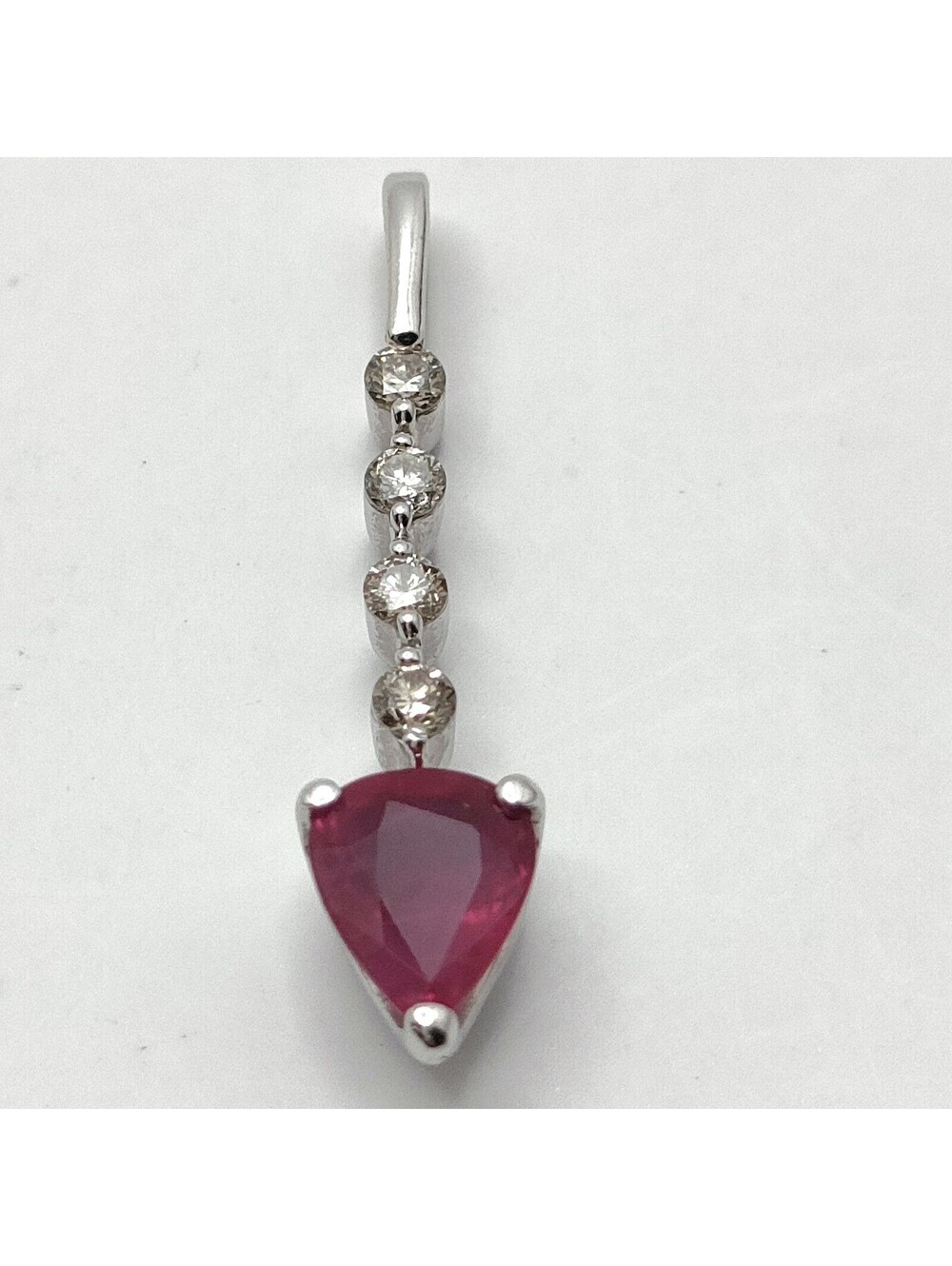Jewelry Pendant Head Ruby 0.6ct White Gold 5523888